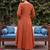 Women Floral Embroidered Regular Thread Work Pure Cotton Kurta with Trousers & With Dupatta