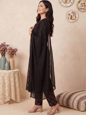 Women Ethnic Motifs Printed Regular Pure Cotton Kurta with Trousers & With Dupatta 4