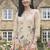 Women Floral Printed Regular Sequinned Linen Kurta with Palazzos