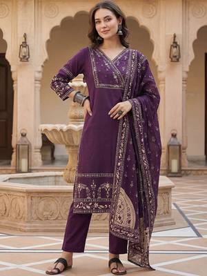 Women Ethnic Motifs Printed Pure Cotton Kurta With Trousers & Dupatta 6