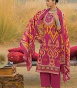 Women Ethnic Motifs Printed Regular Thread Work Pure Cotton Kurta with Trousers & With Dupatta