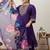 Plus Size Purple Embroidered Straight Kurta Trousers With Dupatta Set