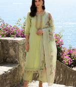 Women Floral Embroidered Regular Thread Work Pure Cotton Kurta with Trousers & With Dupatta
