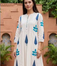 Women Ethnic Motifs Printed Regular Mirror Work Pure Cotton Kurta with Palazzos