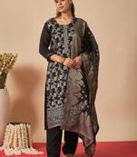 Women Ethnic Motifs Regular Kurta with Trousers & With Dupatta
