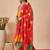 Women Leheriya Dyed Regular Thread Work Kurta with Trousers & With Dupatta