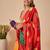 Women Leheriya Dyed Regular Thread Work Kurta with Trousers & With Dupatta