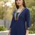 Women Regular Thread Work Kurta with Trousers