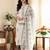 Women Floral Printed Regular Thread Work Kurta with Trousers & With Dupatta