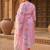 Women Floral Regular Thread Work Kurta with Trousers & With Dupatta