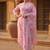 Women Floral Regular Thread Work Kurta with Trousers & With Dupatta