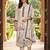 Women Floral Printed Regular Thread Work Linen Kurta with Trousers & With Dupatta