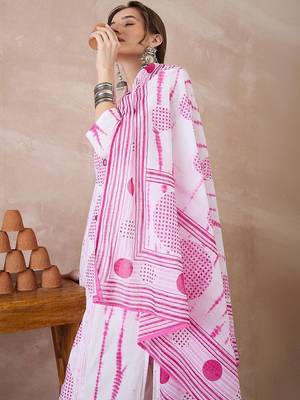 Women Printed Regular Pure Cotton Kurta with Trousers & With Dupatta 6