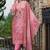Women Floral Printed Regular Thread Work Linen Kurta with Trousers & With Dupatta