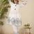 Women Floral Printed Pleated Thread Work Pure Cotton Kurta with Trousers