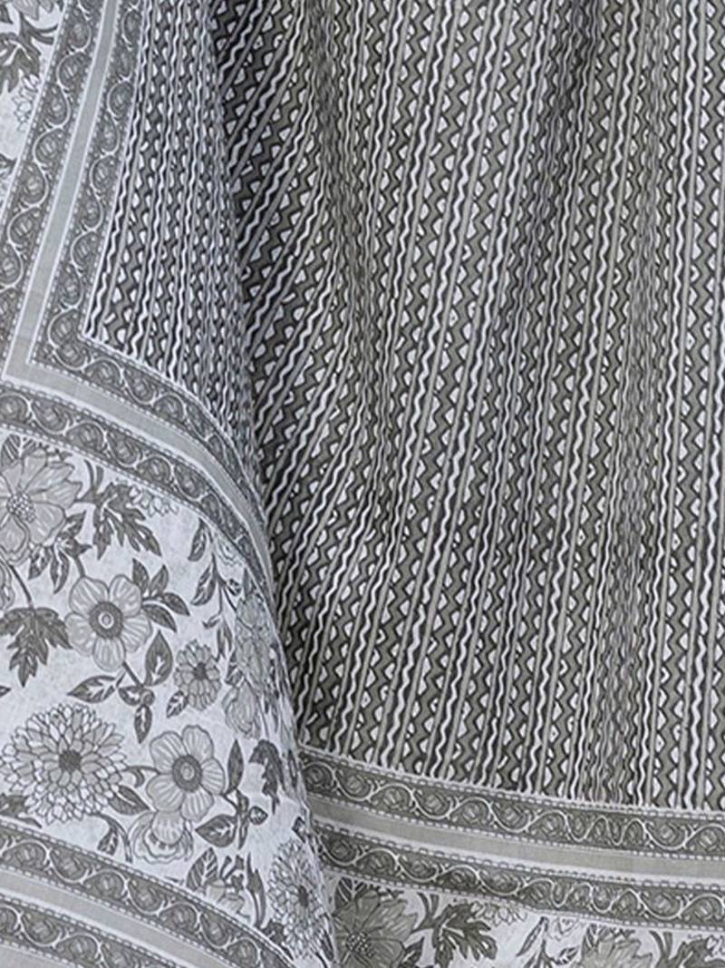 Floral Printed Square Neck Pure Cotton Straight Kurta With Trousers & Dupatta