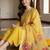 Floral Embroidered Thread Work Straight Kurta With Trousers & Dupatta