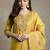 Floral Embroidered Thread Work Straight Kurta With Trousers & Dupatta