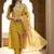 Floral Embroidered Thread Work Straight Kurta With Trousers & Dupatta