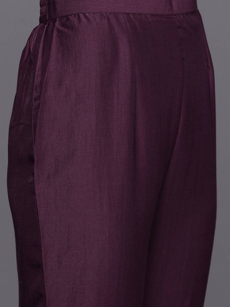 Floral Embroidered Regular Thread Work Kurta with Trousers & With Dupatta