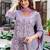 Floral Printed Panelled V-Neck Pure Cotton Kurta With Trousers & Dupatta