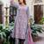 Floral Printed Panelled V-Neck Pure Cotton Kurta With Trousers & Dupatta