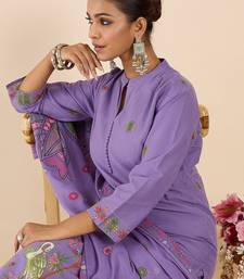 Women Ethnic Motifs Printed Regular Pure Cotton Kurta with Trousers & With Dupatta