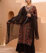 Women Ethnic Motifs Embroidered Regular Mirror Work Kurta with Palazzos & Dupatta