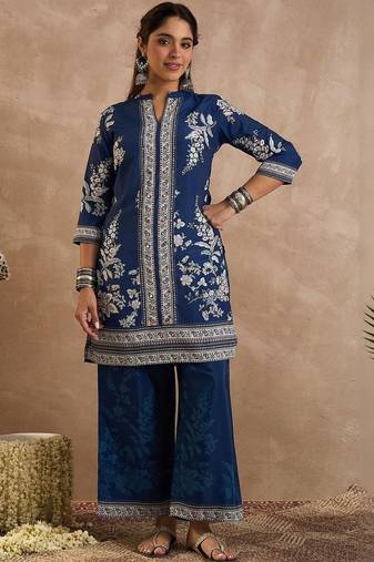 Women Floral Printed Kurta with Palazzos