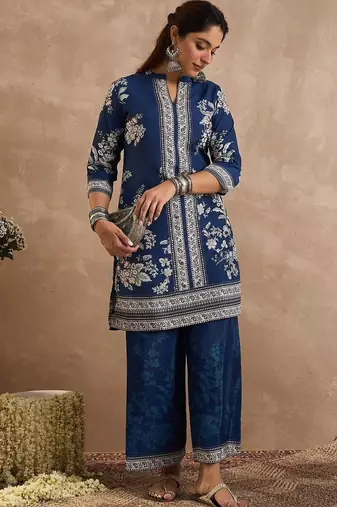 Women Floral Printed Kurta with Palazzos