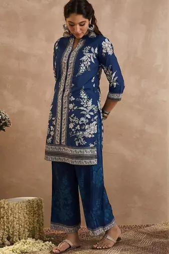 Women Floral Printed Kurta with Palazzos