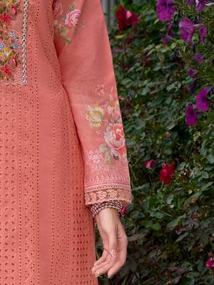women embroidered straight kurta trousers with dupatta set 5