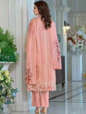 Women Ethnic Motifs Embroidered Regular Thread Work Kurta with Trousers & With Dupatta 5