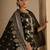 Floral Woven Design Straight Kurta With Trousers & Dupatta