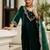 Women Ethnic Motifs Embroidered Regular Velvet Kurta with Trousers & Dupatta
