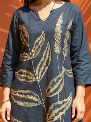Women Ethnic Motifs Embroidered Thread Work Pure Cotton Kurta with Palazzo 3
