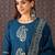 Printed Round Neck Thread Work Pure Cotton Straight Kurta With Trousers & Dupatta
