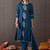 Printed Round Neck Thread Work Pure Cotton Straight Kurta With Trousers & Dupatta