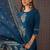 Printed Round Neck Thread Work Pure Cotton Straight Kurta With Trousers & Dupatta