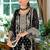 Ethnic Motifs Embroidered V-Neck Straight Kurta With Trousers & Dupatta