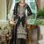 Ethnic Motifs Embroidered V-Neck Straight Kurta With Trousers & Dupatta