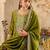 Ethnic Motifs Embroidered Regular Sequinned Kurta with Trousers & Dupatta