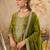 Ethnic Motifs Embroidered Regular Sequinned Kurta with Trousers & Dupatta
