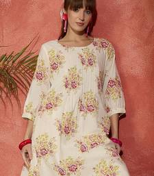 Women Floral Printed Cotton Kurta with Trousers