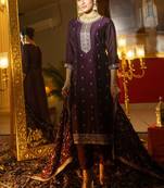 Women Ethnic Motifs Embroidered Regular Kurta with Trousers & With Dupatta