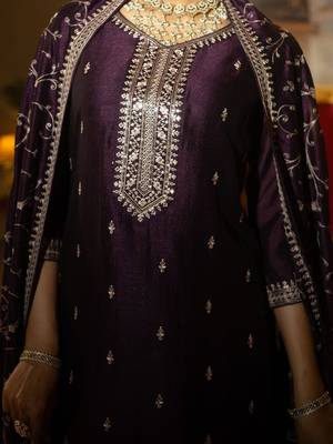 Women Ethnic Motifs Embroidered Regular Kurta with Trousers & With Dupatta 3