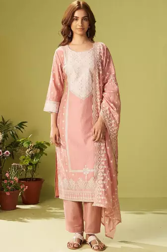 Women Ethnic Motifs Embroidered Thread Work Kurta with Trousers & Dupatta
