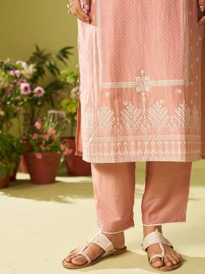 Women Ethnic Motifs Embroidered Thread Work Kurta with Trousers & Dupatta 7