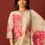 Floral Printed Notch-Neck Straight Kurta With Trousers And Dupatta