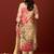 Floral Printed Notch-Neck Straight Kurta With Trousers And Dupatta
